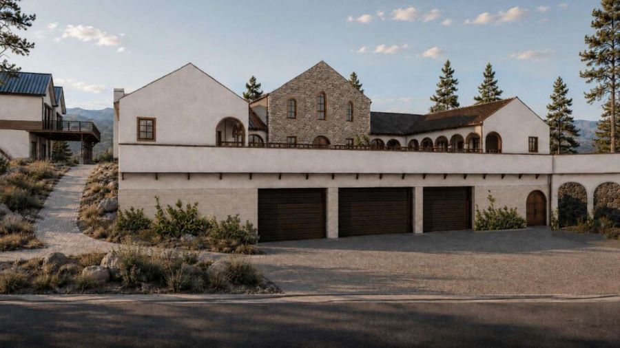 <who>Photo Credit: BlueGreen Architecture</who>A rendering of the back of the agricultural production building.